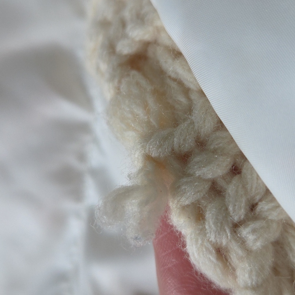 Vintage Polo Cream Knit and Down Puffer Jacket - Picture 10 of 17